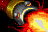Warcraft 2's Upgrade Cannon button image, a cannon with an orange-yellow flame spurting from its muzzle