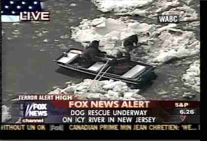 FOX NEWS ALERT - DOG RESCUE UNDERWAY ON ICY RIVER IN NEW JERSEY